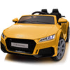 Hikiddo Electric Car For Kids, Licensed Audi 6V Kids Ride On Car Toy For Toddlers With Remote, Bluetooth - Yellow