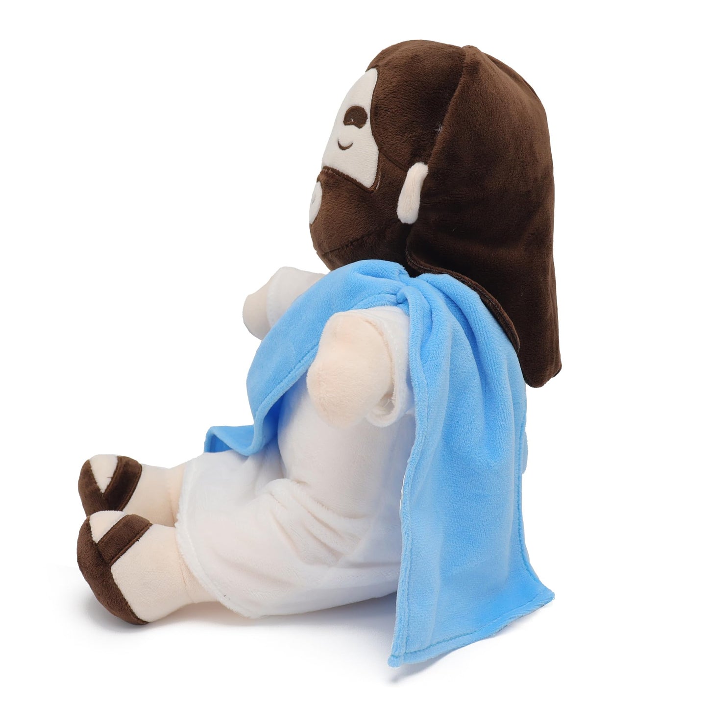 Yelakey Jesus Plush Toy - Soft Blue Stuffed Animal Doll for Kids, Church & Easter Gifts, Model A170058