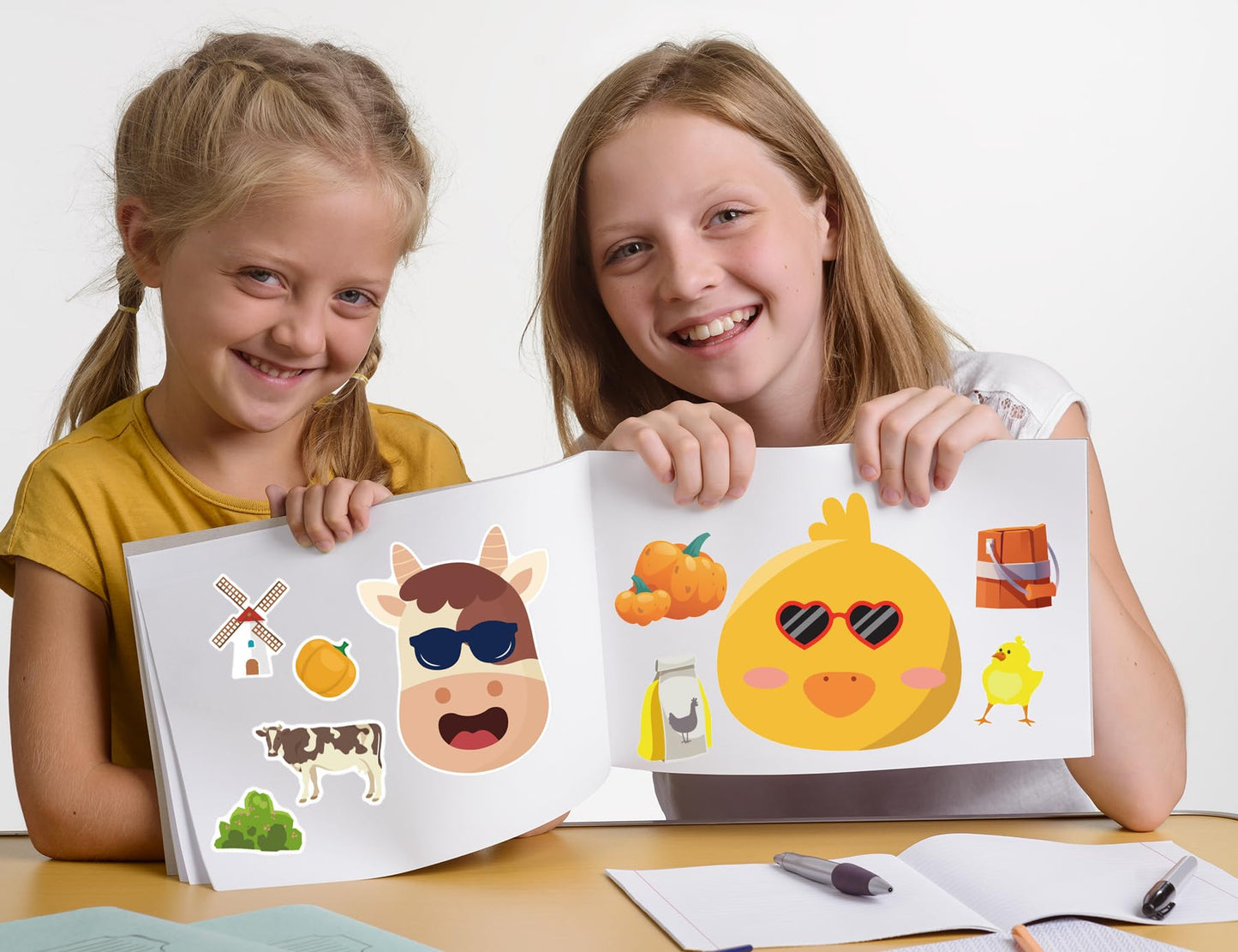 24 Sheets Farm Animals Stickers Make A Face Stickers For Kids Diy Farm Sticker Sheets For Girls Children Farm Birthday Party Goodie Bags Stuffers Party Favors Exchange Gifts