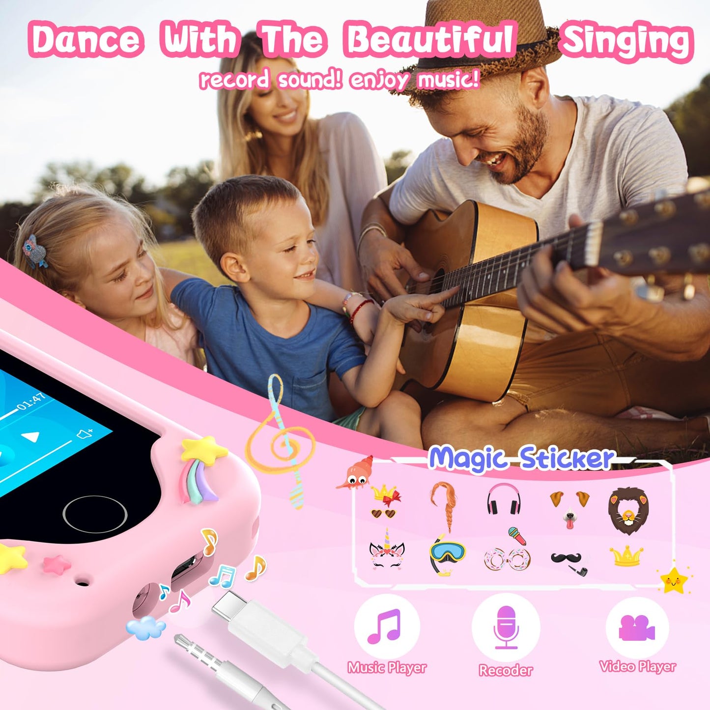 Kids Smart Phone for Girls, Christmas Birthday Gifts for Girls Boys Age 3-10,Kids Gift Toys Cell Phone, Toddler Learning Play To