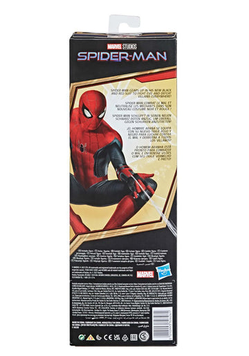 Spider-Man Marvel Titan Hero Series 12-Inch New Red And Black Suit Action Figure Toy, Movie Inspired, For Kids Ages 4 And Up