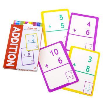 Bazic Addition & Subtraction Flash Cards, Number Math Calculation Card Game Education Training Learning Practice Activities (36/Pack), Set Of 2-Pack