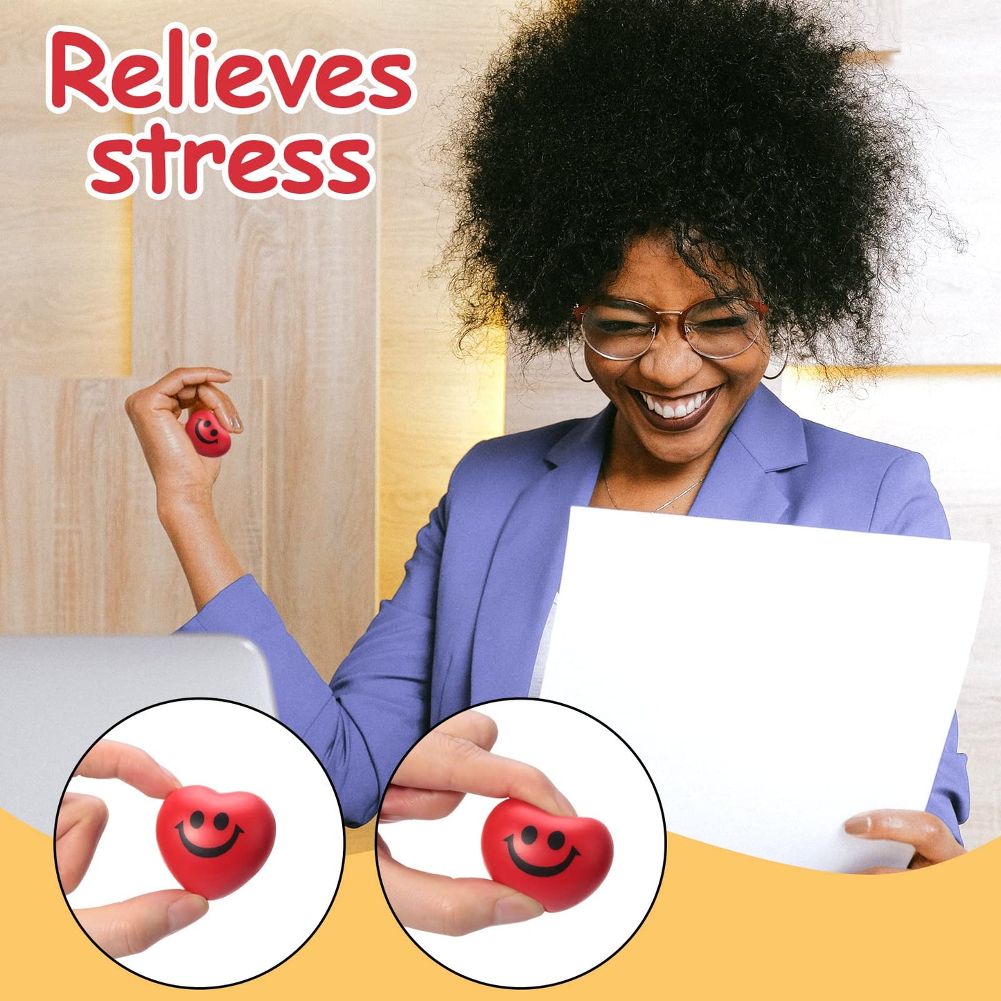 36 Pieces Valentines Day Heart Shaped Stress Balls Valentines Day Smile Face Crafts Funny Mini Foam Balls For School Carnival Re