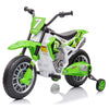 Fierton 12V Kids Motorcycle Electric Dirt Bike Battery Powered Ride On Motorcycle Toy for Toddler w/Detachable Training Wheels H
