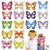 Tokcousun 16pcs Felt Masks for Theme Cosplay Party, Decorate Birthday, Masquerade Mask for Dress Up Supplies (Butterfly)