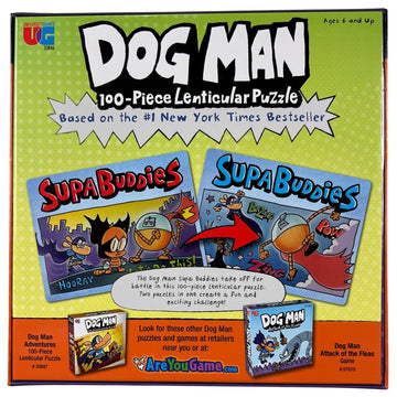 University Games | Dog Man Supa Buddies Lenticular 100 Piece Puzzle