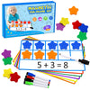 LOOIKOOS Magnetic Ten-Frame Set, Medium Blue Math Manipulative for Classroom, Metal Educational Toy