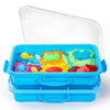 2 Pcs Sand Tray Sensory Bin With Lid And Handle, Portable Sensory Sandbox Container For Kids, Plastic Activity Tray For Toddlers