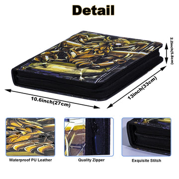 KarlyPro 990 Pockets Card Binder 9-Pocket 3-Rings Trading Card Album Large Capacity Folder Compatible with YGO MTG TCG Trading Cards.