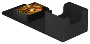 Ultimate Guard Sidewinder 100+ Deck Box - Black, Magnetic Closure, Microfiber Lining for 100 Double-Sleeved TCG Cards, Model UGD011210