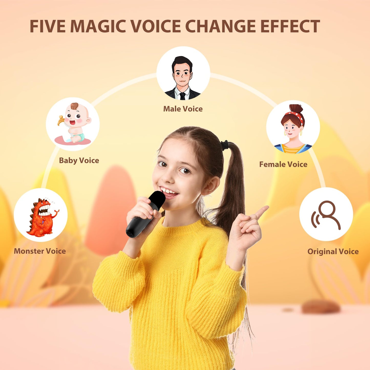 Jeefu Karaoke Machine For Kids, Toys For 3-12 Years Old Girls Gifts, Kids Karaoke Microphone Machine Toy, Best Fun Christmas Bir