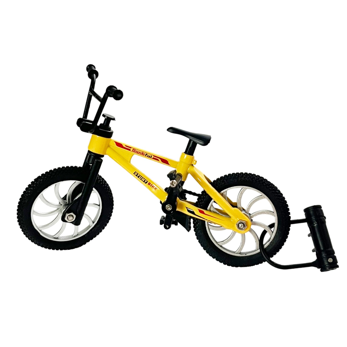 Bmx Toys Alloy Finger Bmx Functional Kids Bicycle Finger Bike Mini-Finger-Bmx Set… (Yellow)