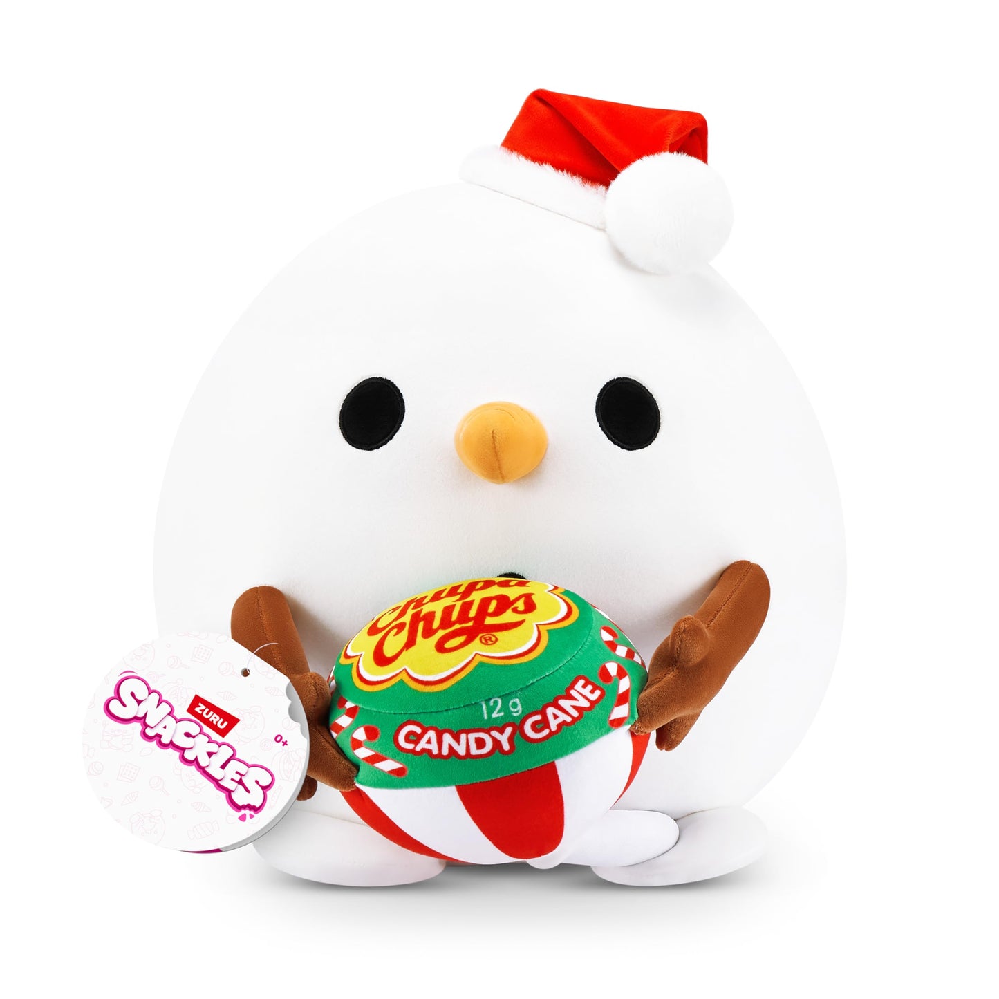 Snackles Christmas Snowman & Chupachups 14 Inch Plush By Zuru, Ultra Soft Plush, Collectible Plush With Real Licensed Brands, Stuffed Animal, Giftable, Holiday