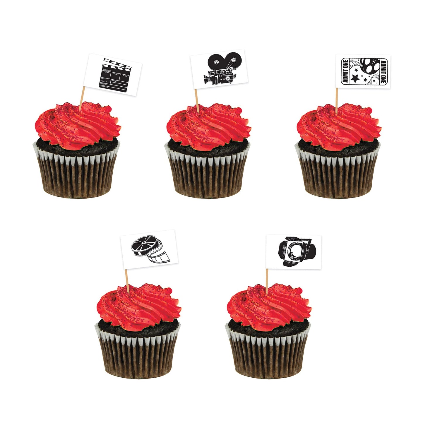 Beistle Movie Set Flag Picks 50 Count