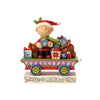 Enesco Peanuts Charlie Brown Christmas Train Figurine, 4.72", Stone Resin, Multicolor, Model 6000988