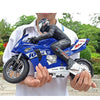 ZAVEIOP Remote Control Motorcycle, High Speed Self Balancing Single Wheel Stunt RC Motorcycle, 1/6 Scale 360 Rotating LED Flashl