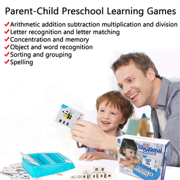 Learning Educational Toys 2 In 1 Matching Letter And Number Games For Boys And Girls Sight Words Recognition Flash Cards Kindergarten Teaching Tools Preschool Learning Materials For Kids Ages 3-7