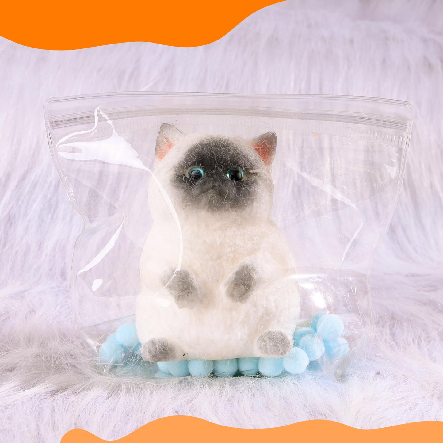 Big Taba Cat, Handmade Large Cat Taba Squishy Toys, Stress Relief, Funny, Cute Soft Cat Squishy Stress Toy Gifts (Small Siamese