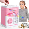 Gudoqi Password Piggy Bank, Digital Electronic Money Bank, Mini Atm Cash Coin Saving Can Toys, Birthday Gifts For Kids, Pink Unicorn