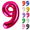 Hot Pink Number 9 Balloon 40 Inch, 9 Balloon Number, 9Th Birthday Decorations, Hot Pink Party Supplies For Boys Girls