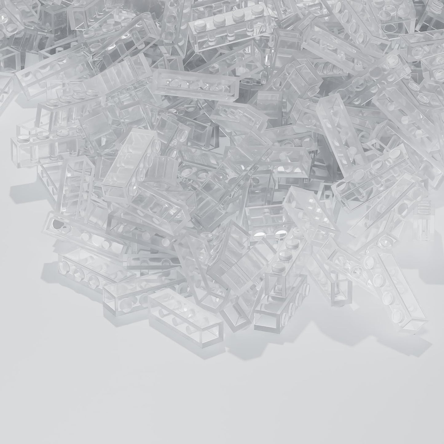 Webrick 300 Pcs Classic Building Bricks, Fully Transparent Bulk Bricks,Compatible With Major Brands Parts And Pieces, Creative B
