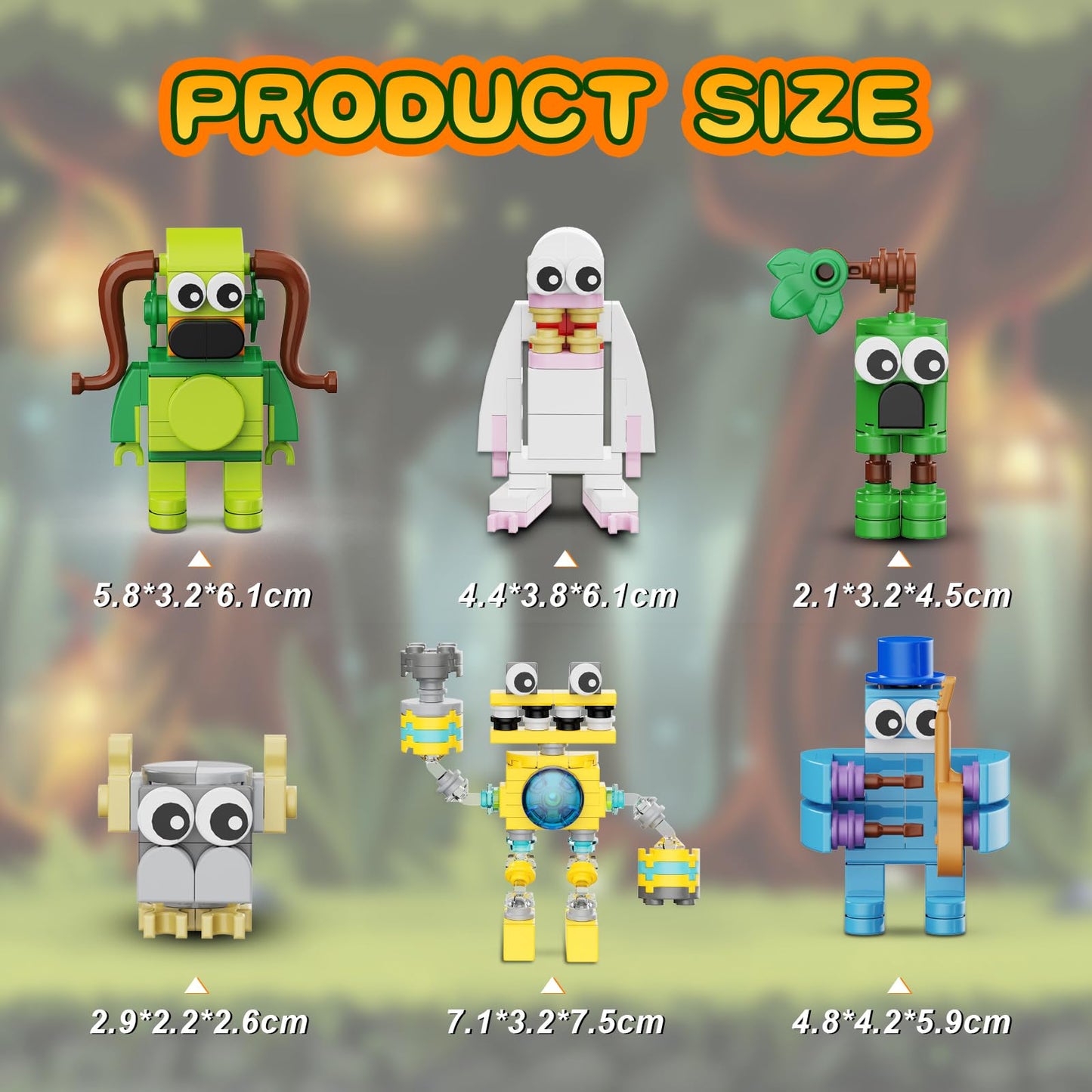 Singing Building Set, Monsters Action Figure Game Toy Collectible Decoration Building Toy, Great Gift For Fans, Boys And Girls 6+ Years Old (242 Pieces)