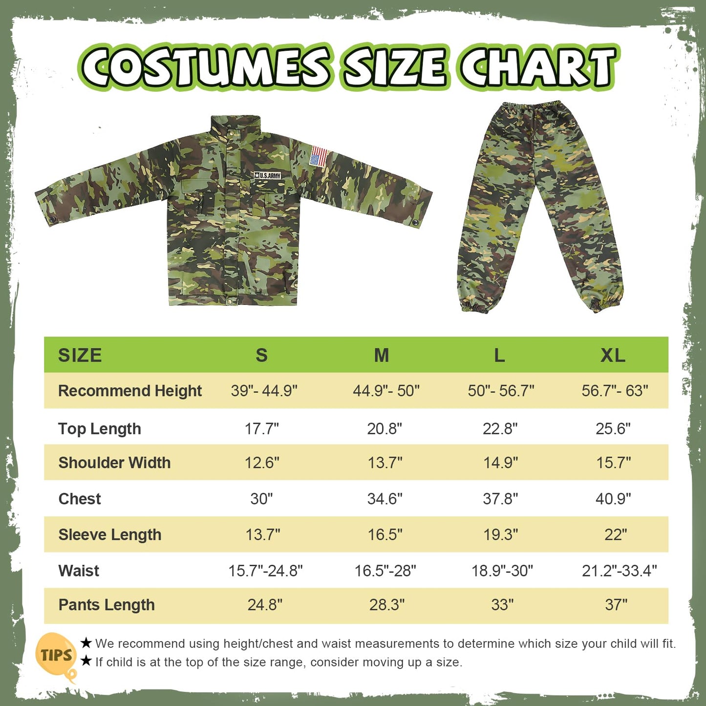 Giftinbox Kids Army Costume For Boys Military Soldier Costume With Army Toys,Dress Up Boys Costume Halloween Costumes For Kids Boys 3-12 Christmas Gift For Kids, Medium