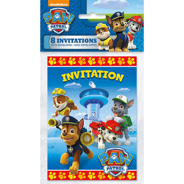 Unique Industries PAW Patrol Party Invitations, 8ct