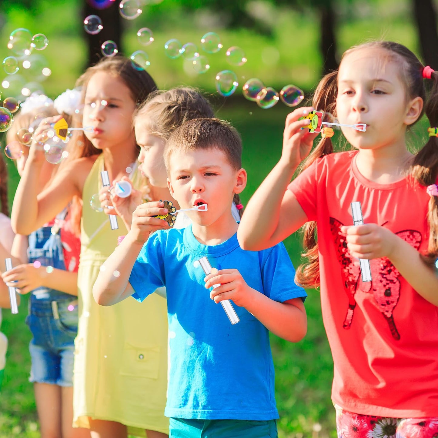 30 Pcs Bubbles Party Favors Mini Bubble Wands Tube Bulk Theme Maker Goodie Bags Stuffer Prizes Birthday Gift For Solution(Campin