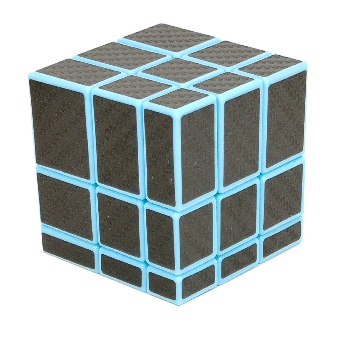 Cuberspeed Unusual Blue Mirror Cube Black Carbon Fiber Stickers 3X3 Magic Cube Mirror Blocks Blue Speed Cube