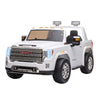 Aosom 12V Gmc Sierra Hd Battery Kids Ride On Car With Remote Control, Bright Headlights, & Working Suspension, White