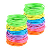 Adorox 144 Bracelets Neon Jelly Bracelets Rainbow Colors Party Favors Birthday Gifts Prizes Assorted Holiday Gift Christmas (Ass