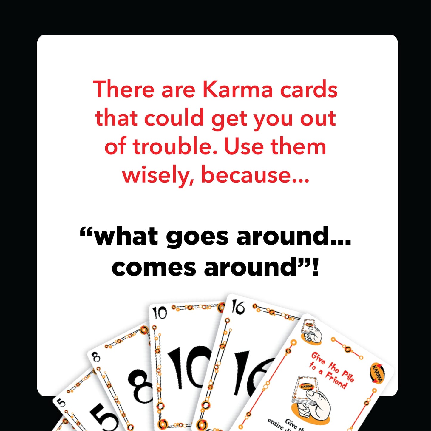 Karma Card Games – Kids Games, Family Games Night, Card Games For Kids, Multi-Player, Screen Free, Travel Games, Playing Cards, What Goes Around, Comes Around, Ages 8+