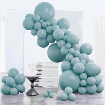 Partywoo Pale Aqua Balloons, 85 Pcs Boho Blue Balloons Different Sizes Pack Of 18 Inch 12 Inch 10 Inch 5 Inch Pale Blue Balloons For Balloon Garland Or Balloon Arch As Birthday Decorations, Blue-F28