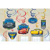 Disney Cars Hanging Swirl Party Decorations, Party Supplies