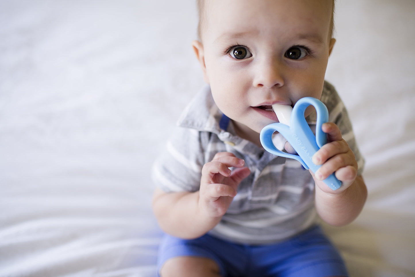 Baby Banana - Blue Banana Toothbrush, Training Teether Tooth Brush For Infant, Baby, And Toddler