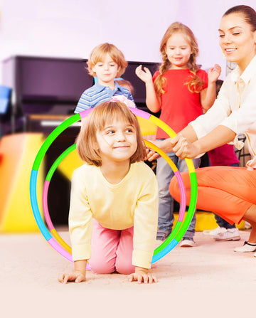 Sierliky Fitness Exercise Hoops For Kids, Detachable Adjustable Weight Size Colorful Exercise Hoops For Toy Gifts, Gymnastics, Playing Lose Weight, Suitable As Boys And Girls