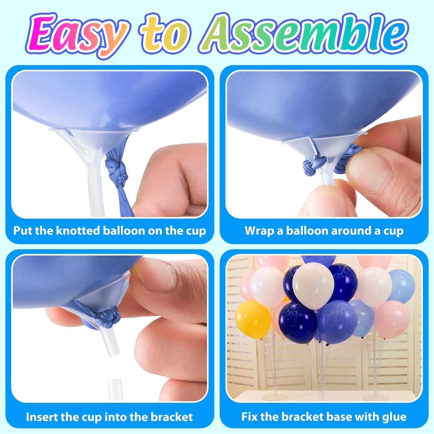 Balloon Stand Kit 4 Sets Balloon Arch Stand With Base And Balloon Sticks For Table Graduation Wedding Birthday Baby Shower Gende