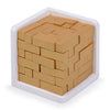 Original 3D Wooden Brain Teaser Puzzle: Engaging 3D Puzzle Box for Kids 8-12 & mature-themeds Desk Toys Delight Challenging Games & Wooden Puzzles for mature-themed Brain Boost (Golden Edition)