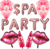 32 Pcs Spa Party Decorations Balloons Spa Theme Birthday Party Supplies Lipstick Cosmetics Balloons For Girls Spa Day Makeup Par