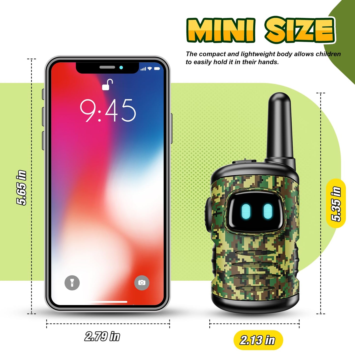 Toys For 3-8 Year Old Boys: Comedyfun Mini Robots Walkies Talkies 2 Pack Birthday Gifts For 3 4 5 6-8 Year Old Boys Toys For 5 6