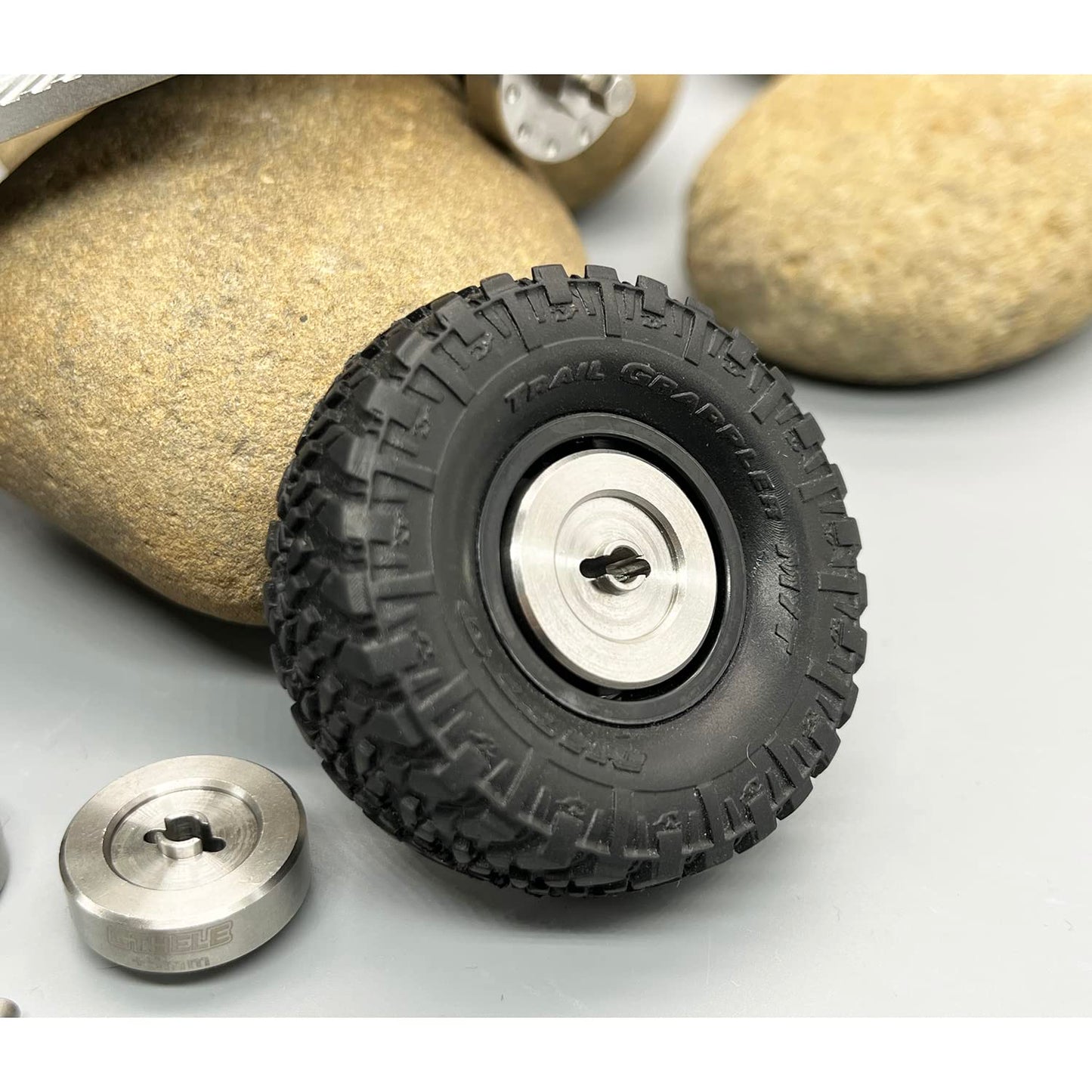 GTHELE Stainless Steel Wheel Weights Hex Extended Adapter 5mm for AXIAL SCX24 Deadbolt C10 Jeep JLU Gladiator Bronco Upgrades 1/