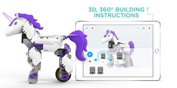 UBTECH Mythical Series: Unicornbot Kit-App-Enabled Building & Coding Stem Learning Kit , Purple