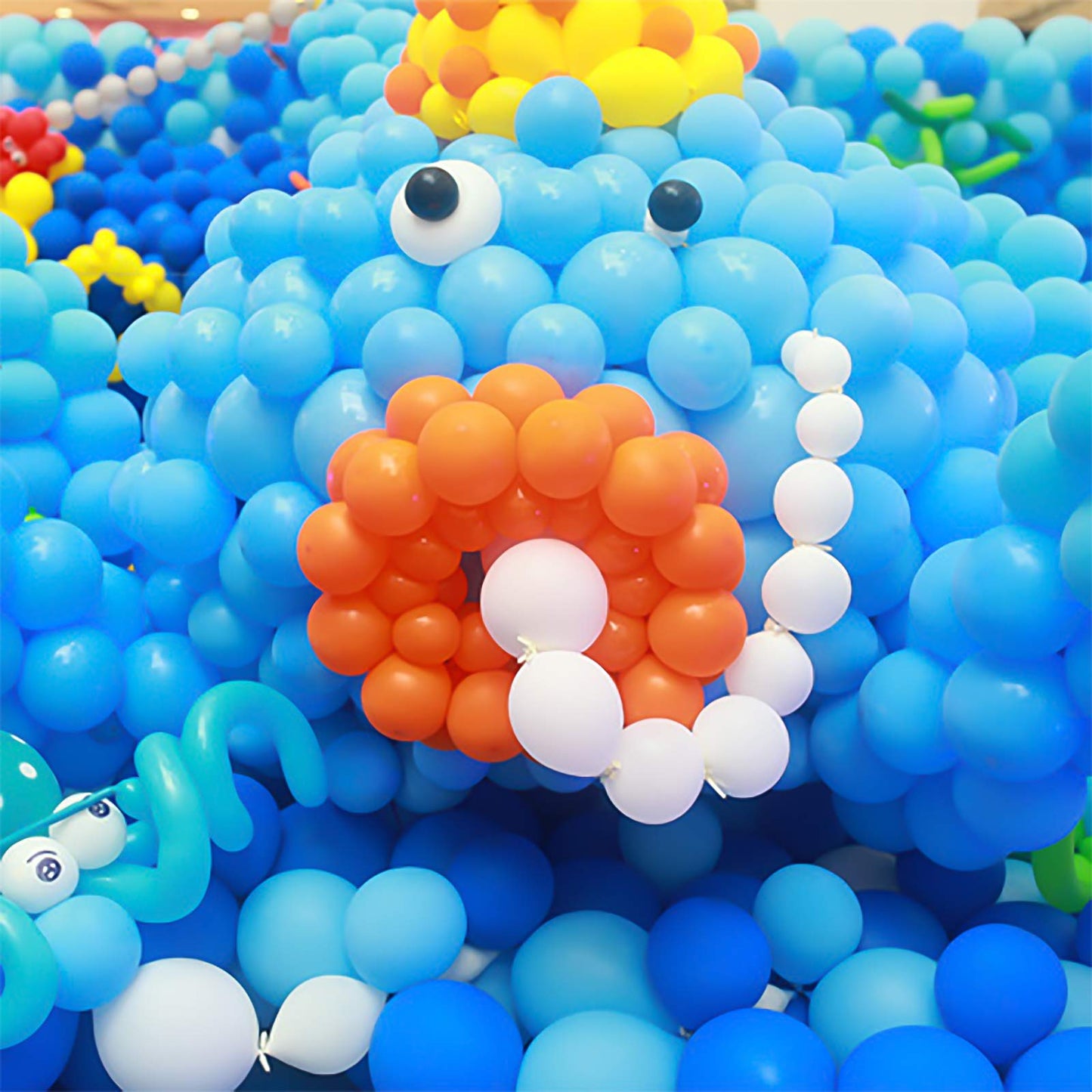 In-Jooyaa 6 Inch Blue Latex Link Balloon 100 Pcs Quick Linkable Balloon For Party Decoration