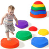 Oranmew Stepping Stones For Kids - Toddler Sensory Balance Stones & Bounce Blocks, 6 Pcs Non-Slip Obstacle Course Set For Indoor