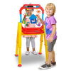 Crayola Triple-The-Fun See-Thru Easel, Finger Painting, Dry-Erase Crayon, Markers, and acrylics, Adjustable Height, Easy fold St