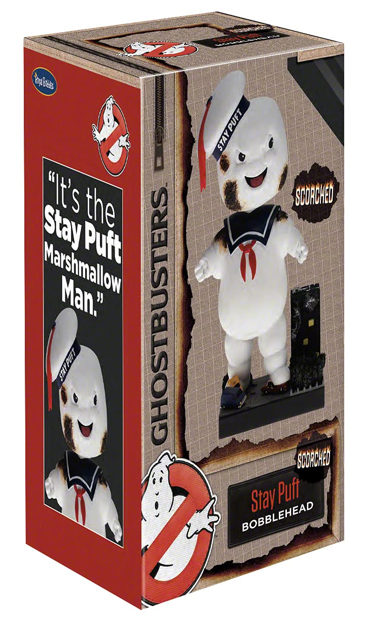 Royal Bobbles Ghostbusters Stay Puft Bobblehead Statue - Scorched Variant, 8" Multicolor Resin, Model 1298