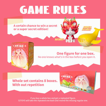 52Toys Fruit Fairy Action Figure, 1Pc Collectible Toy Kawaii Creative Gift Room Decor Desktop Decoration 3.5 Inch, Gift For Birthday Party