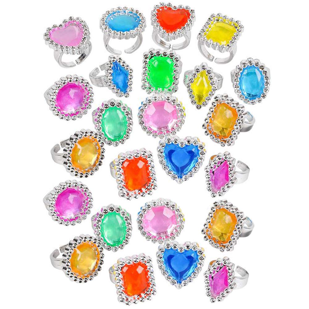 The Dreidel Company Plastic Jewel Ring 1'' (72-Pack)