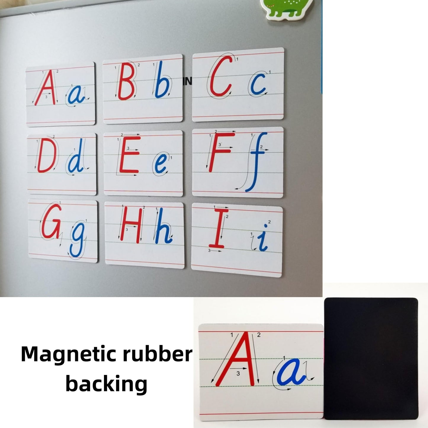 Magnetic Alphabet Flash Cards For Kids,Dry Erase Letter Tracing For Handwriting Practice,A Set Of 28 Letter Flashcards Uppercase